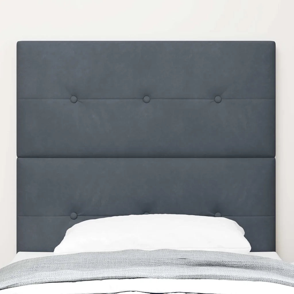 Testiera | Testata Grigio scuro 90 cm Velluto