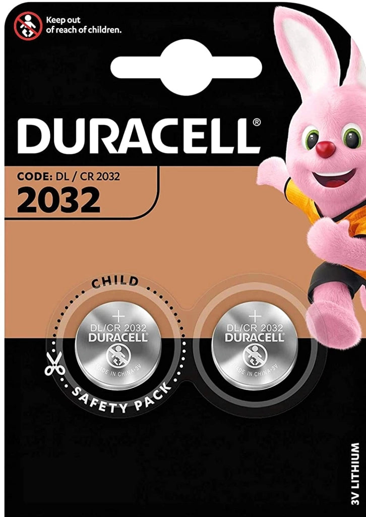 BATTERIA a BOTTONE al litio CR2032 DURACELL 3V BLISTER 2 PEZZI