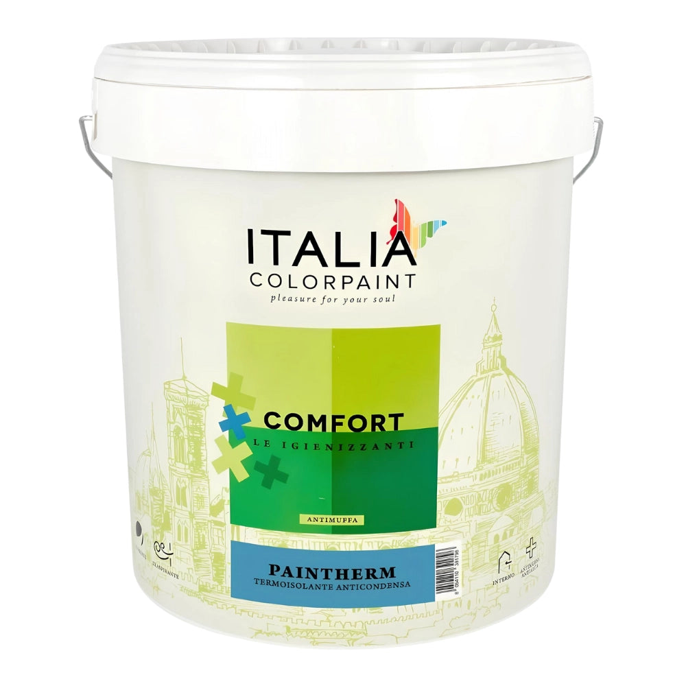 Idropittura termoisolante anticondensa muffe umidità bianca comfort paintherm *** formato 13 lt, confezione 1