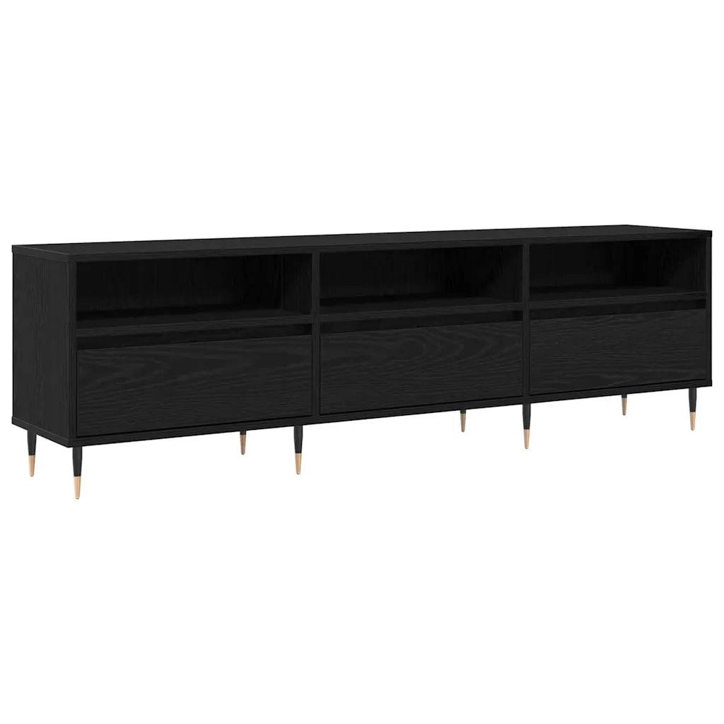 Mobile TV | Armadietto TV | Mobile Porta TV Rovere Nero 150 x 30 x 45 cm Legno multistrato