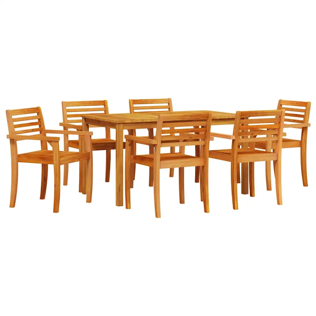 Set da Pranzo per Giardino 7 pcs Marrone