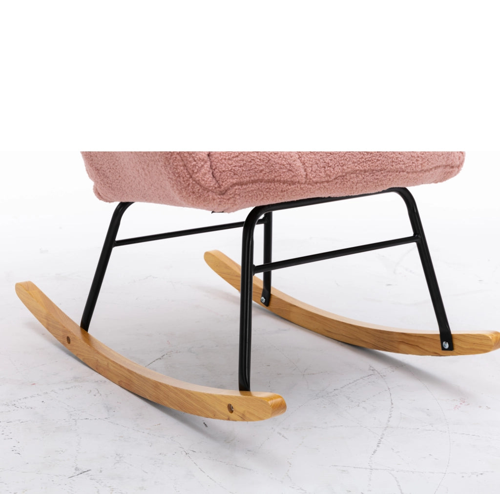 POLTRONA A DONDOLO 80x70x95 cm Teddy Rosa