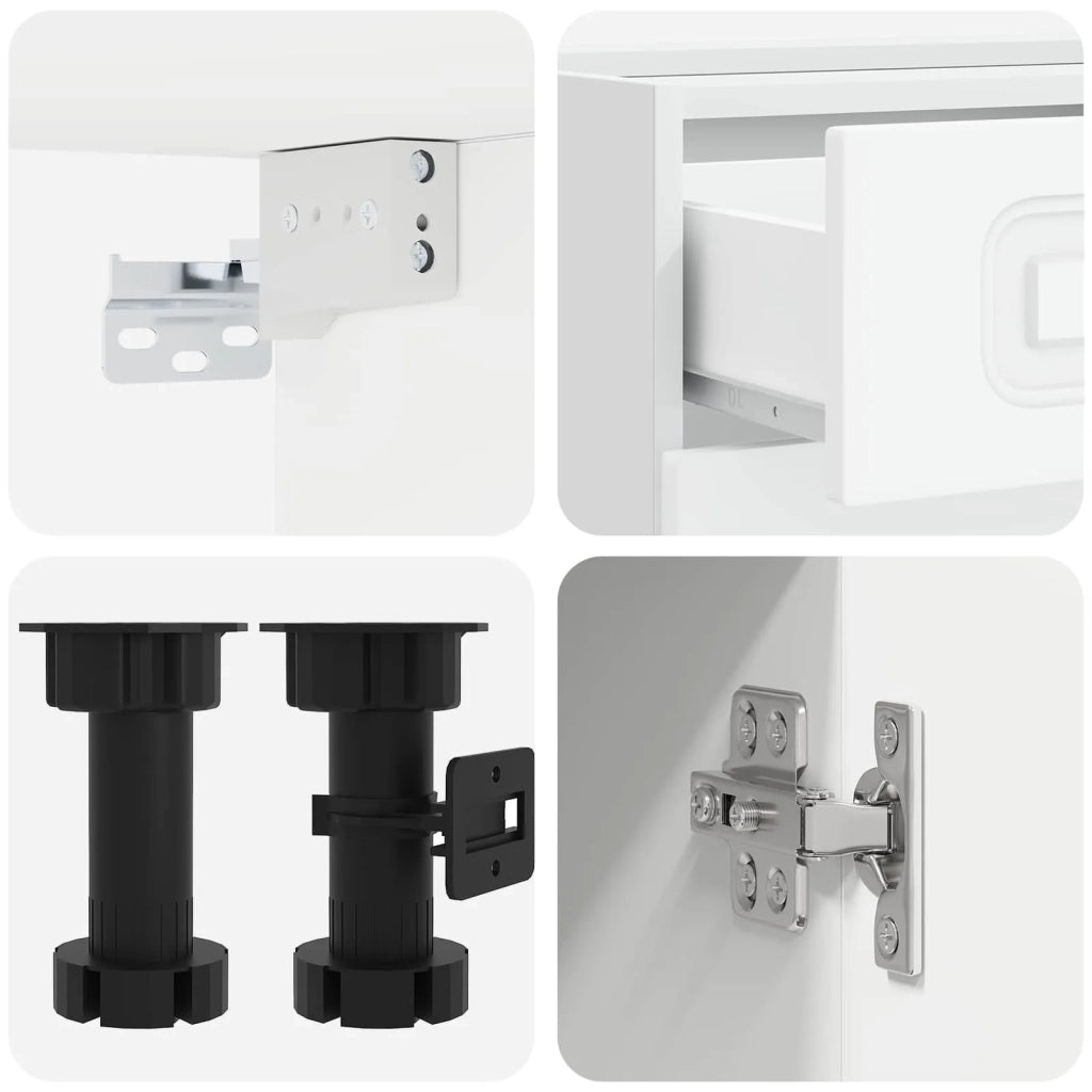 Unità Cucina KALMAR 8 pz Bianco Legno ingegnerizzato 3438193