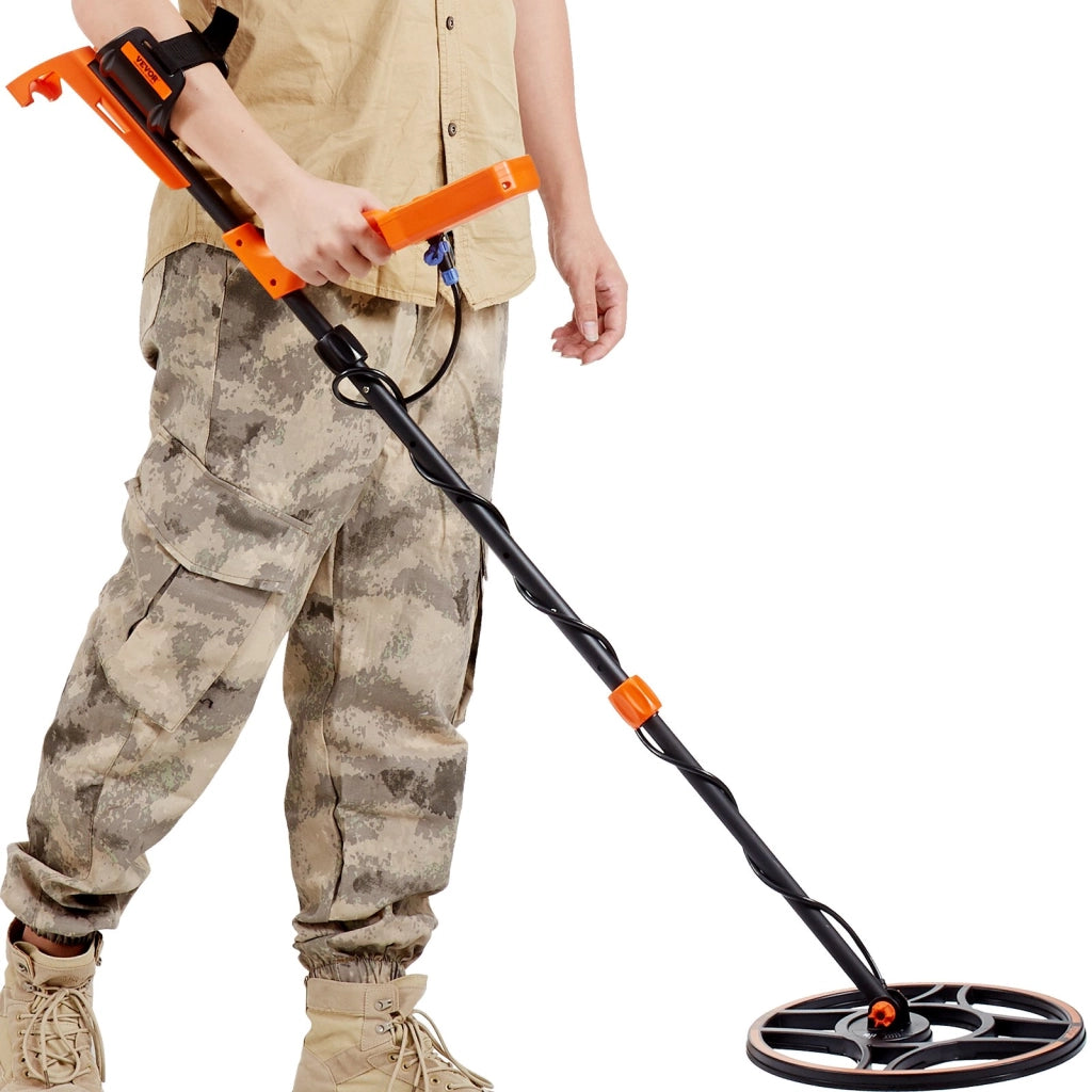 Metal detector impermeabile IP68 TS185A in ABS, bobina 30,5 cm sommergibile fino a 3m, asta regolabile 99-127cm, 7 modalità