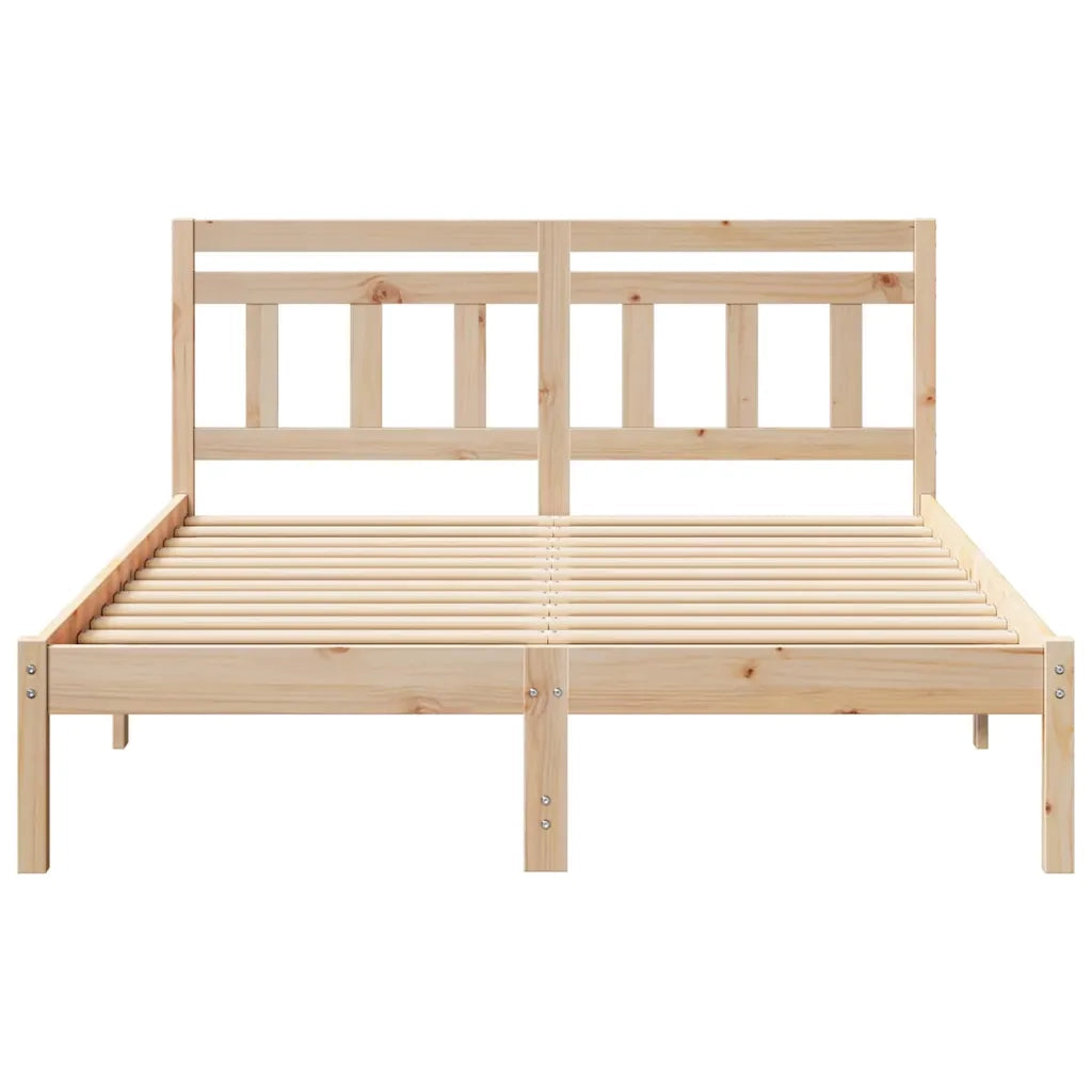 Letto matrimoniale | Letto per adulti | Struttura del letto Marrone 120 x 190 cm Pino massello