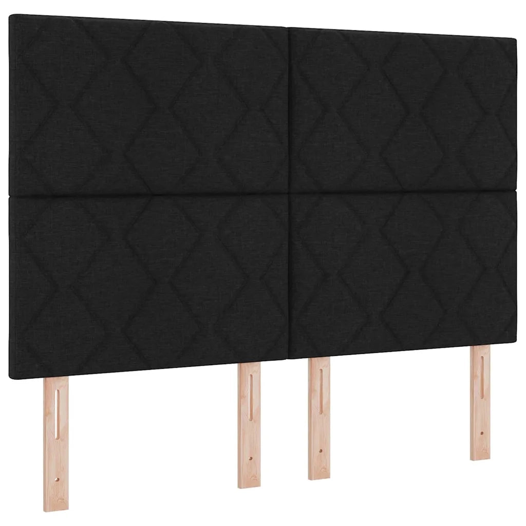 Letto a molle con materasso Nero 160 x 200 cm Tessuto 3339478