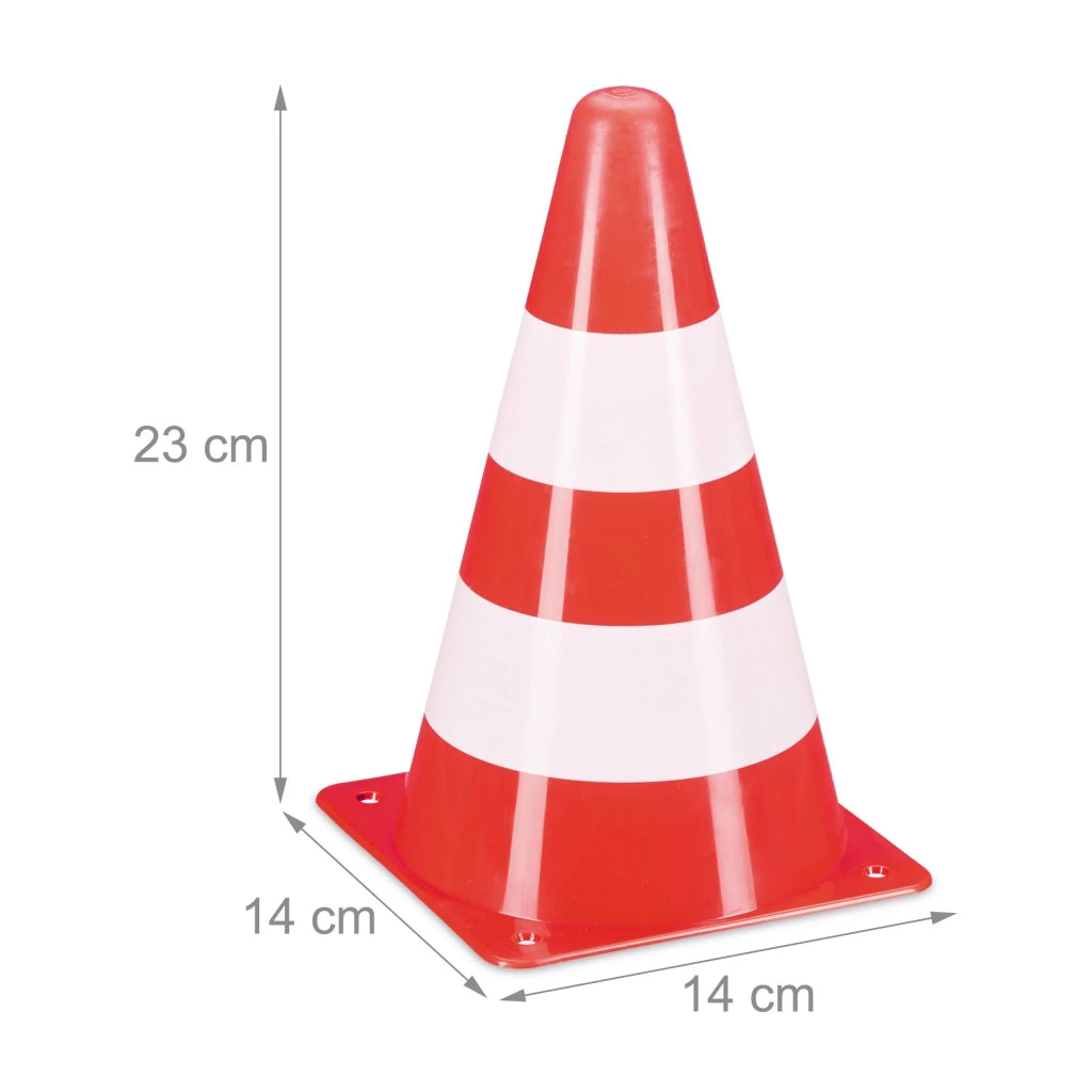 Lotto di 24 coni da cantiere polivalenti per delimitazione spazi interni ed esterni 30 x 30 x 23 cm in plastica arancione 13_0011981