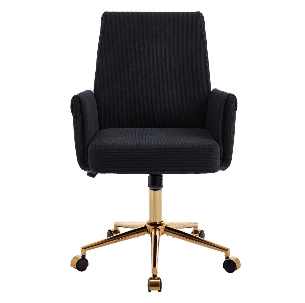 Sedia da ufficio nera 63x65x99 cm - altezza regolabile, schienale ergonomico