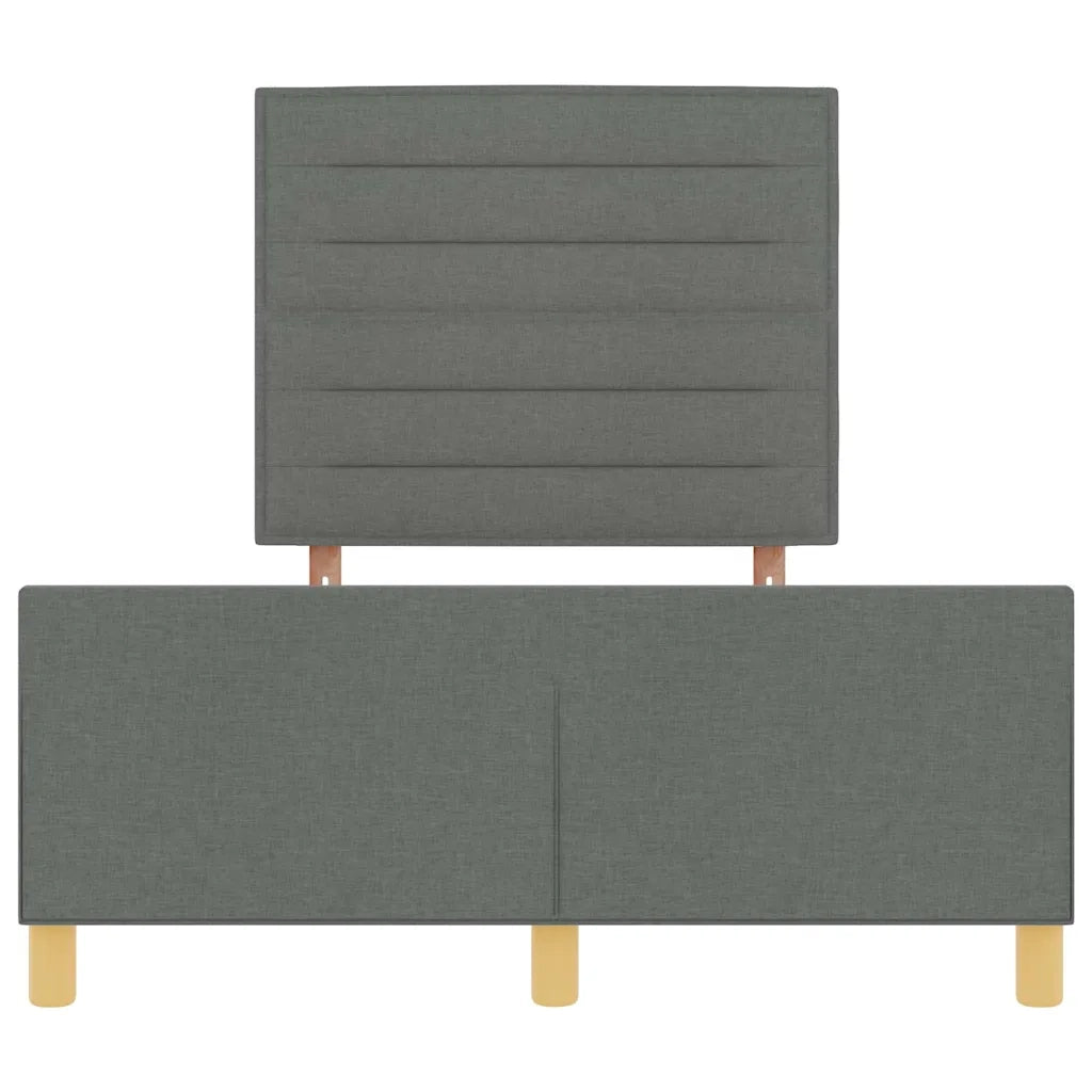 Letto matrimoniale | Letto per adulti | Struttura del letto Grigio scuro 120 x 200 cm Tessuto