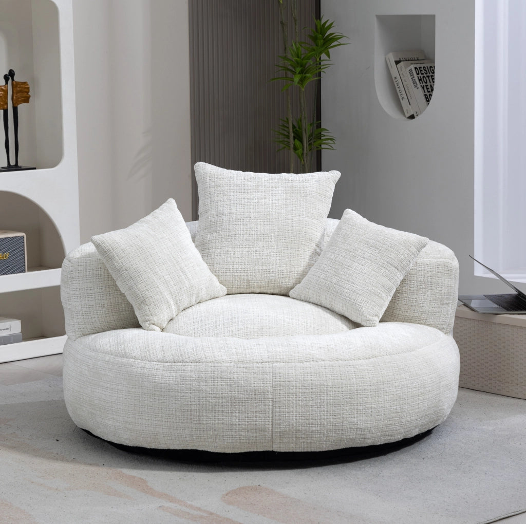 POLTRONA lounge in ciniglia 108x108x52 cm beige