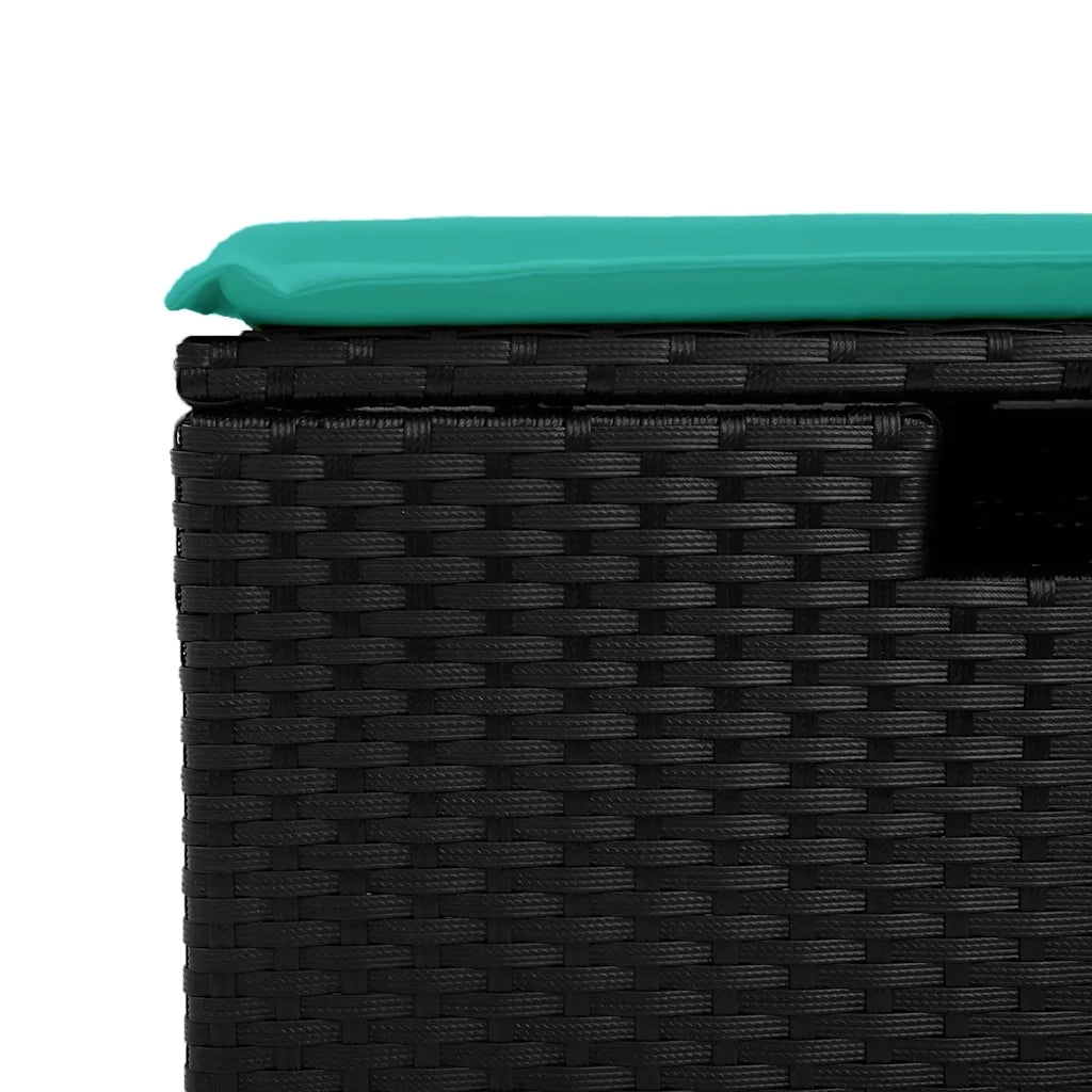 Set Divani da Giardino con Cuscini 7pz Nero Polyrattan 3325503