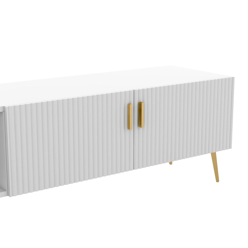 Mobile TV per 75 Pollici ¨C MINIMAL ¨C Bianco, Lowboard, Console Multimediale
