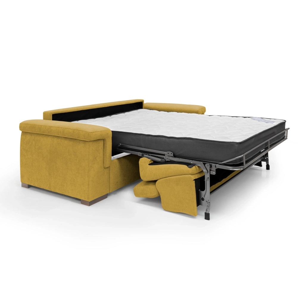 Giunone Divano letto mat. H18 200 cm (mat. 120x197 cm) giallo