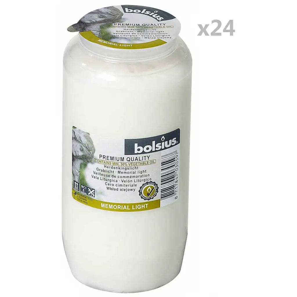 Bolsius Candele Commemorative Compo No 7 24 pz Trasparenti 428243