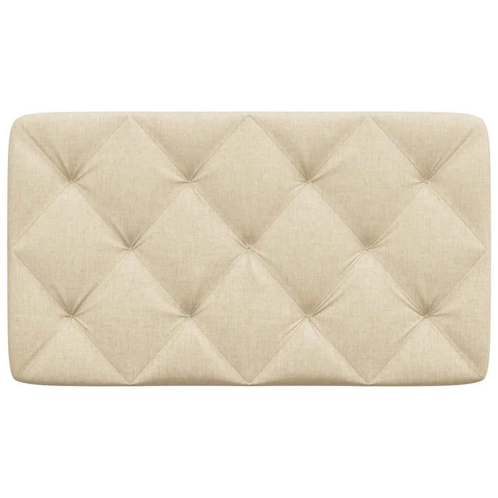 Coussin de tête de lit crème 90 cm tissu