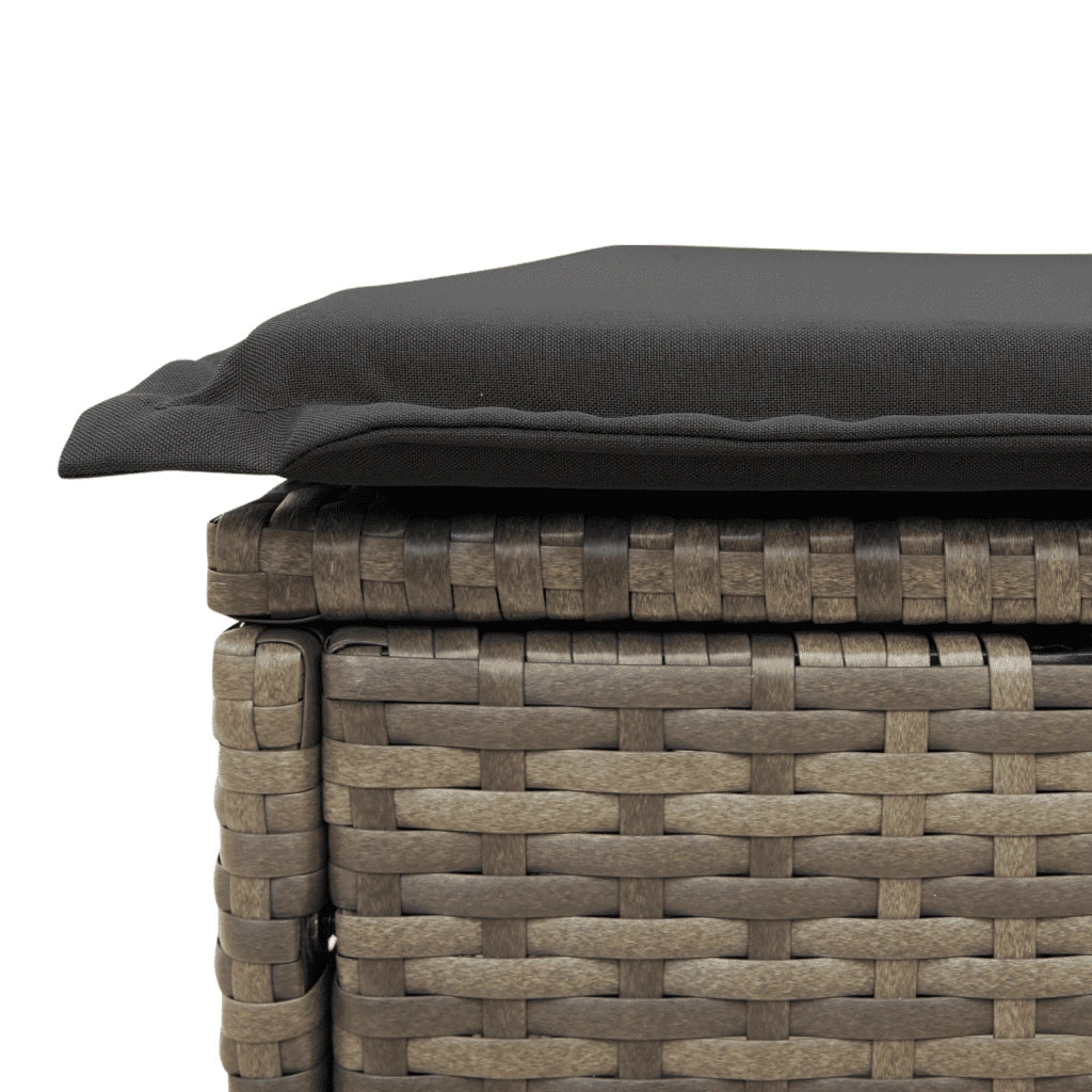 Set Divano da Giardino 5 pz con Cuscini Grigio in Polyrattan 3263136