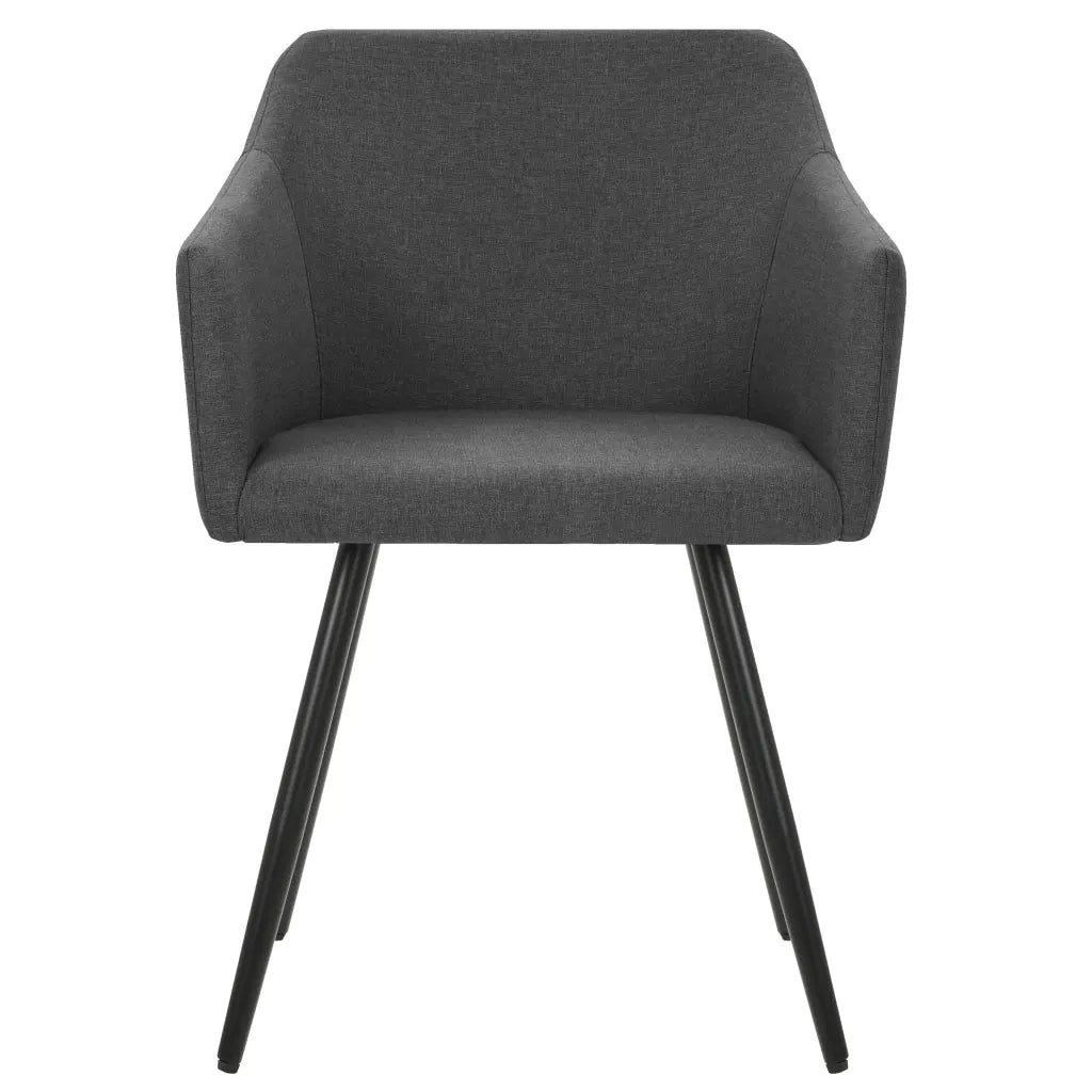 Sedie da Pranzo 4 pz Grigio Scuro in Tessuto 3065672