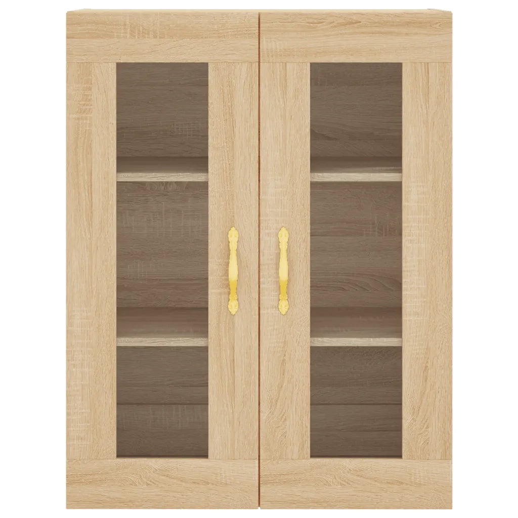 Mobiletto a muro moderno di design con pratico spazio contenitivo 69,5 x 34 x 90 cm legno di rovere Sonoma 02_0048612