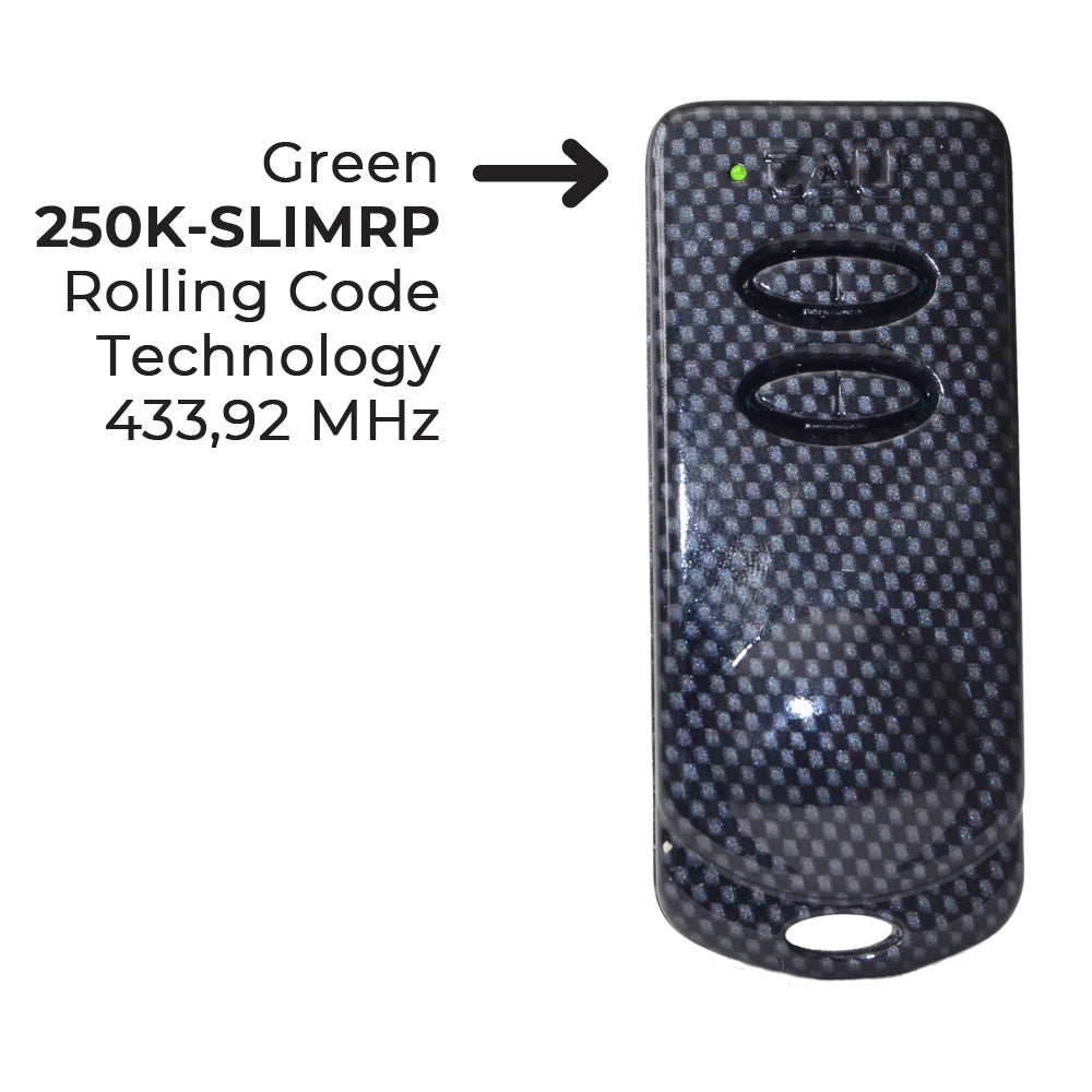 TELECOMANDO TRASMETTITORE TAU P-250K-SLIMRP K-SLIM ROLLING CODE 2 CANALI 433,92