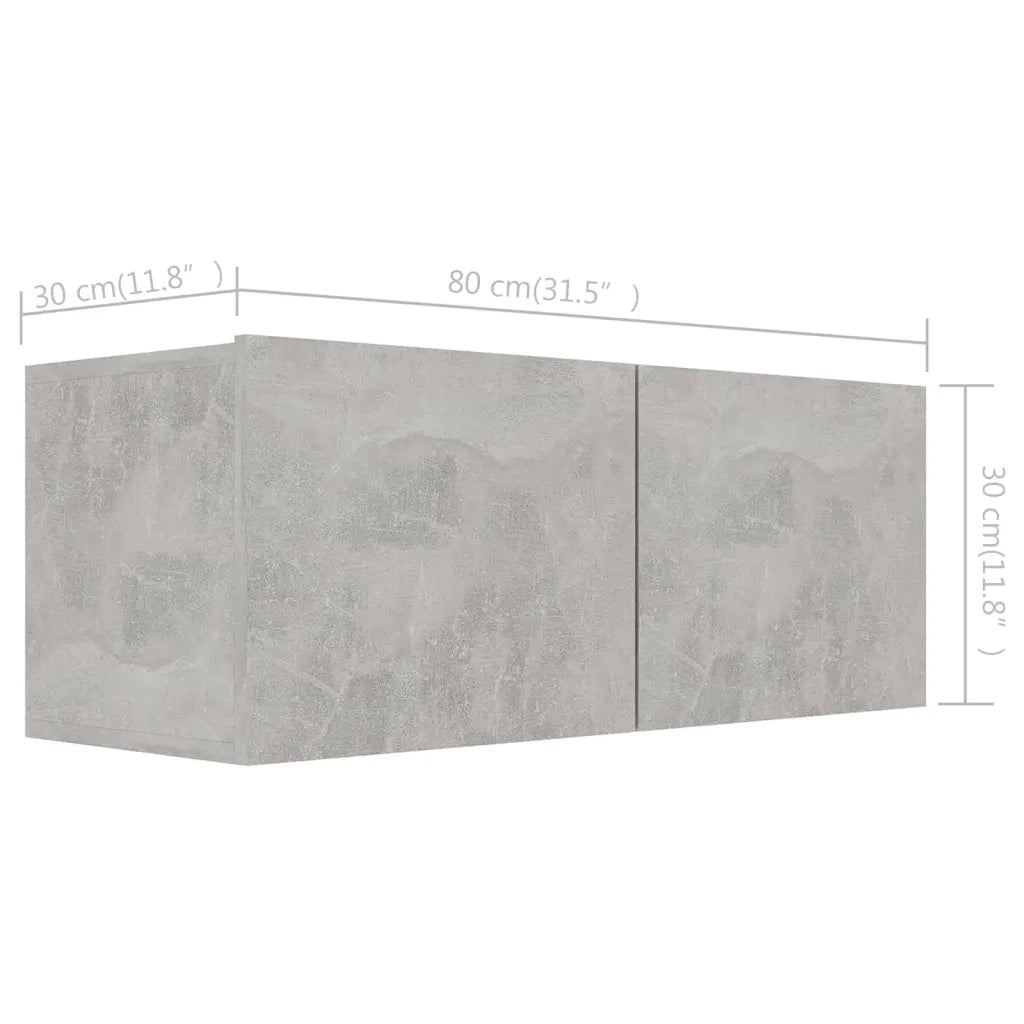 Set di Mobili Porta TV 6 pz | Armadietto TV | Mobile Porta TV Grigio Cemento in Legno Multistrato