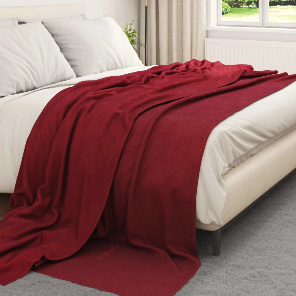 Coperte da Pile 6 pcs Rosso Bordeaux 240 x 220 cm Panno 42017071