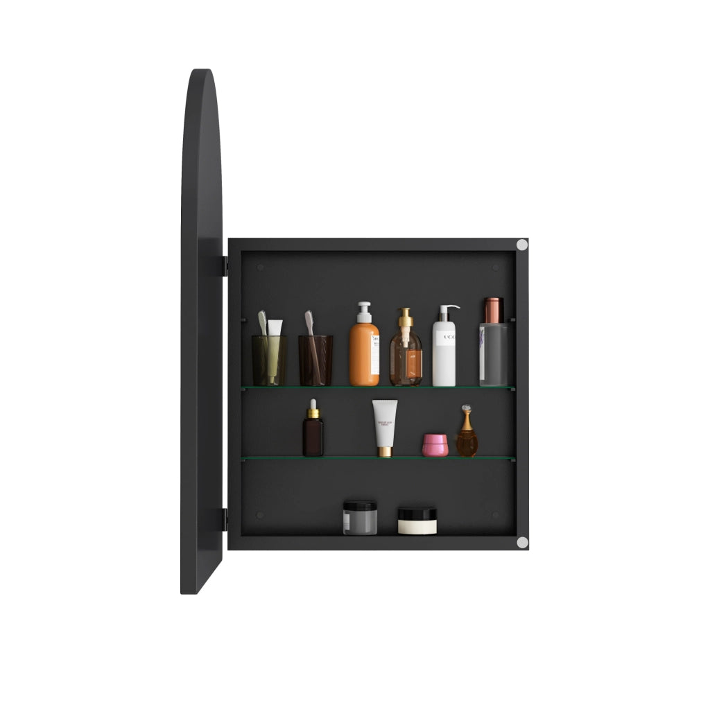 MOBILE SPECCHIERA AD ARCO 101x72x18,5 cm METALLO NERO