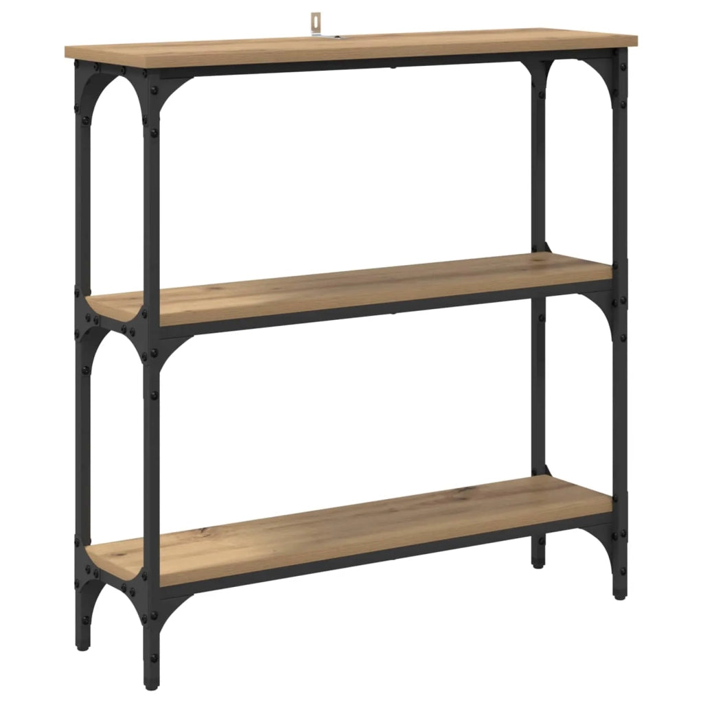 Table console Chêne artisanal 75 x 22,5 x 75 cm