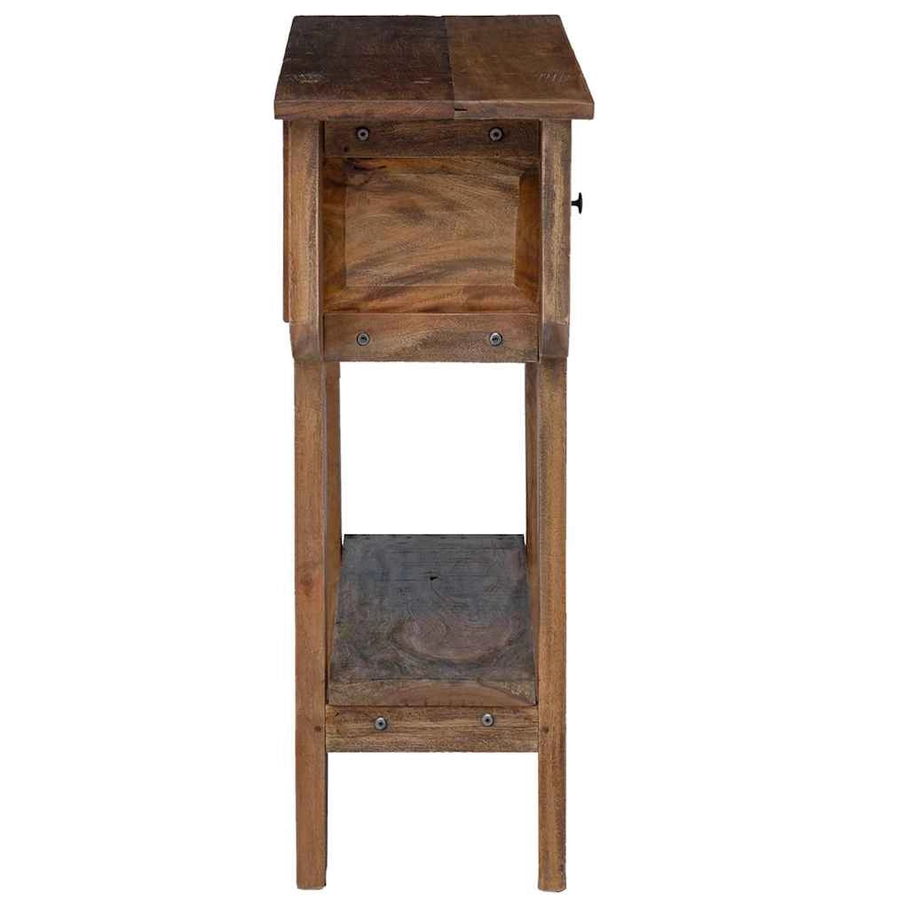 Table console bois de récupération mélangé 80x35x80 cm