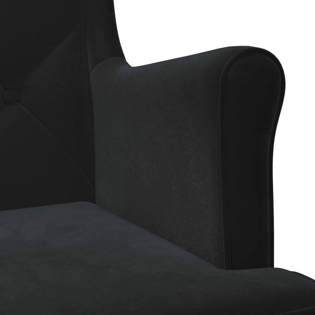 Poltrona | Sedia Relax Nero Velluto