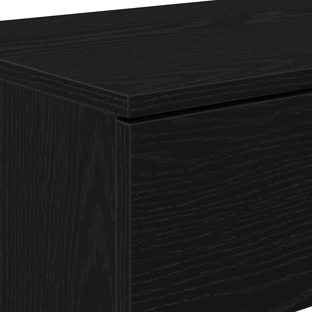 Tavolo consolle Rovere Nero 30 x 36 x 75 cm Legno multistrato 862769