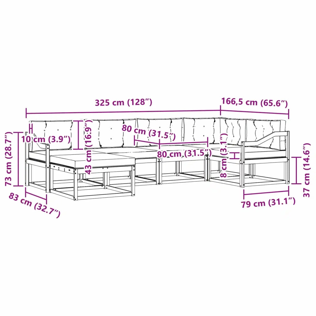 Set di divani da esterno 5 pz Bianco e Grigio Chiaro Poliestere 3386705