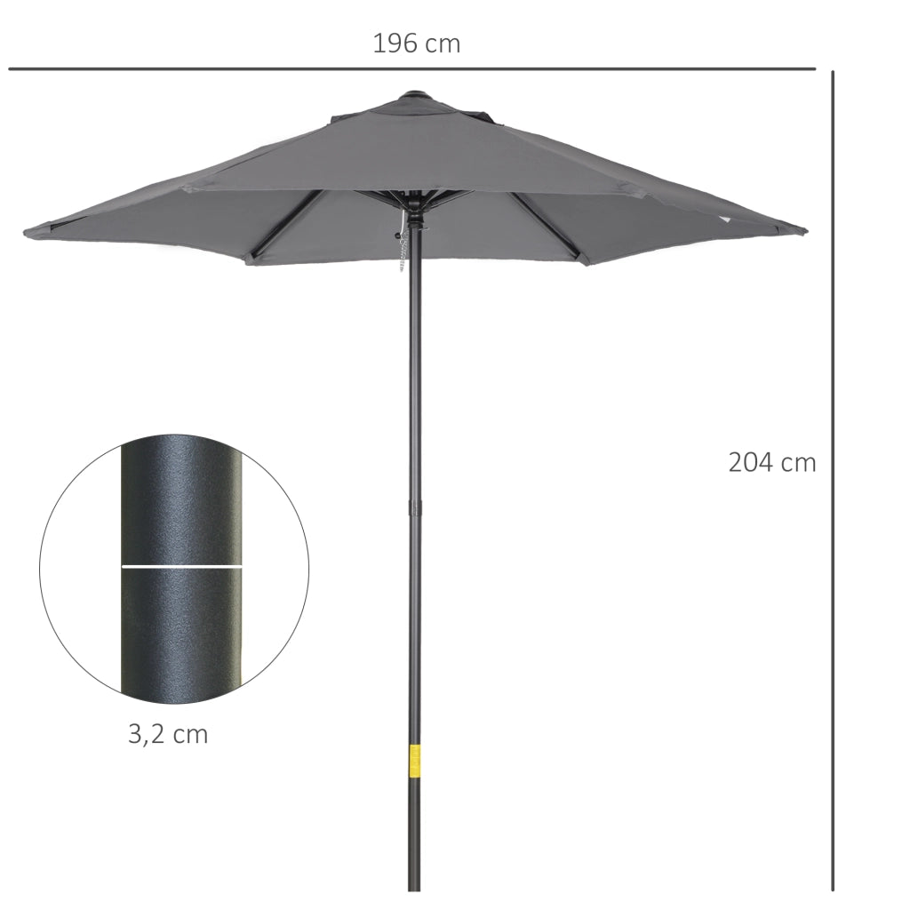 Ombrellone da giardino pieghevole con ventilazione ¨C Minimal ¨C grigio scuro