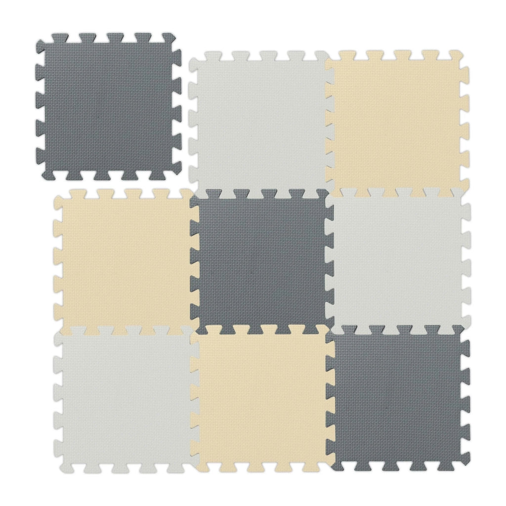 Tappeto da gioco quadrato versatile stimolazione e protezione 87 x 87 cm in schiuma EVA beige 13_0017400