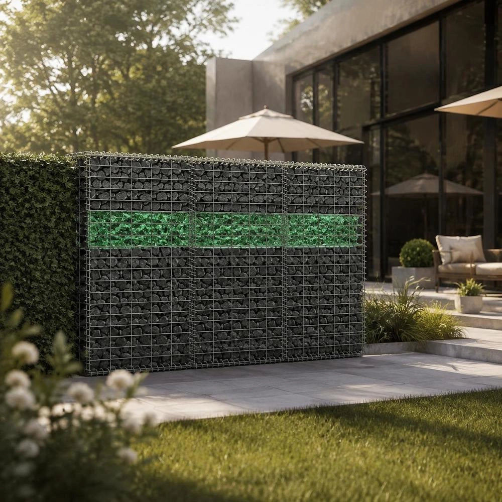 Green Glass Gabion Stones 60-120 Mm 25 Kg