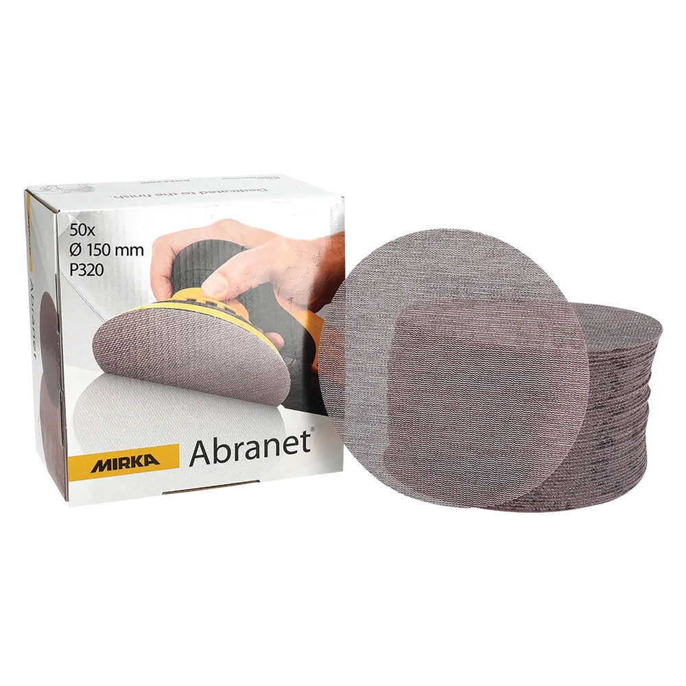 Disco Abrasivo Circolare Mirka Abranet Grana 100 50 Pezzi Ø 150 mm