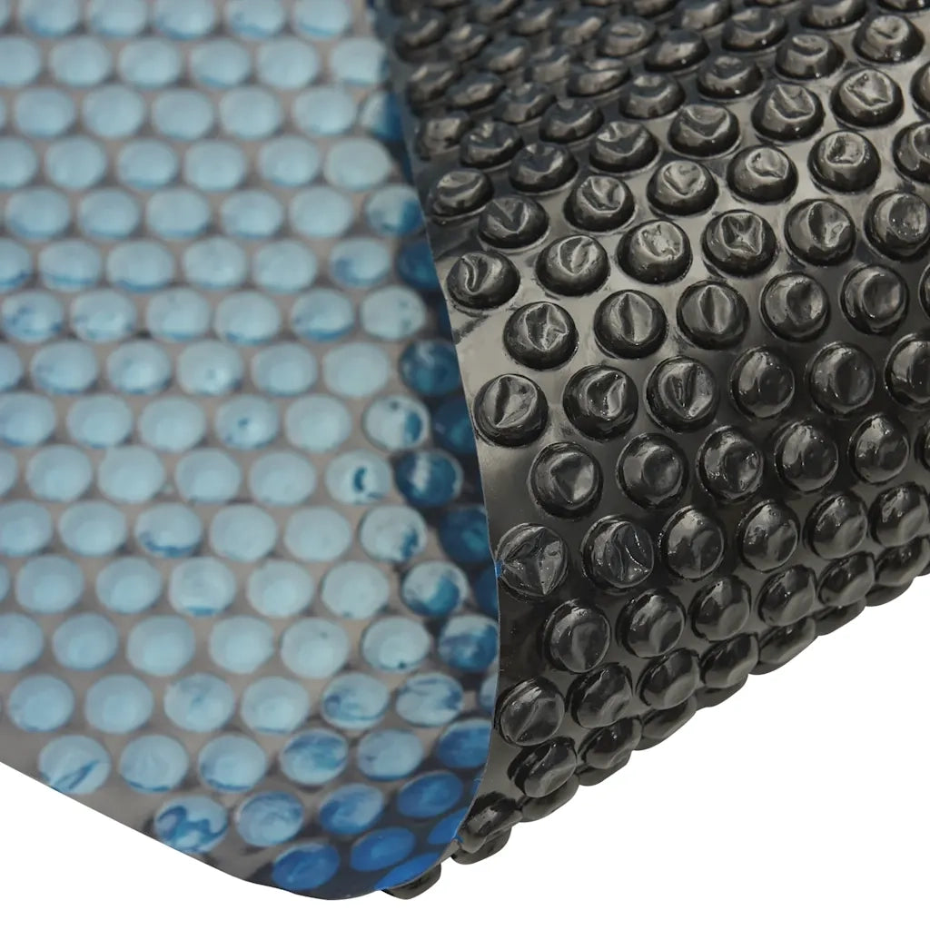 Pellicola Galleggiante Solare PE per Piscina 527 cm Nero e Blu CFW7763605