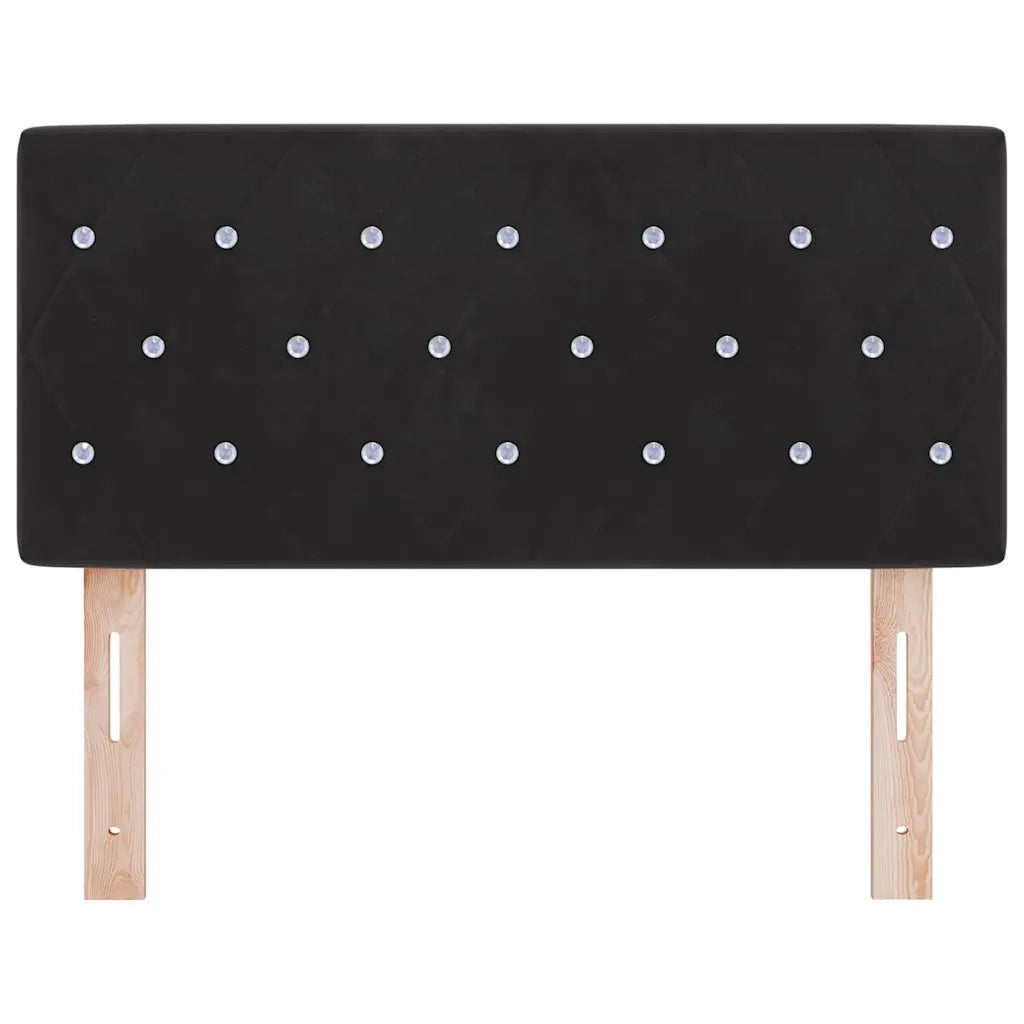 Testiera | Testata Nero 100 cm Velluto