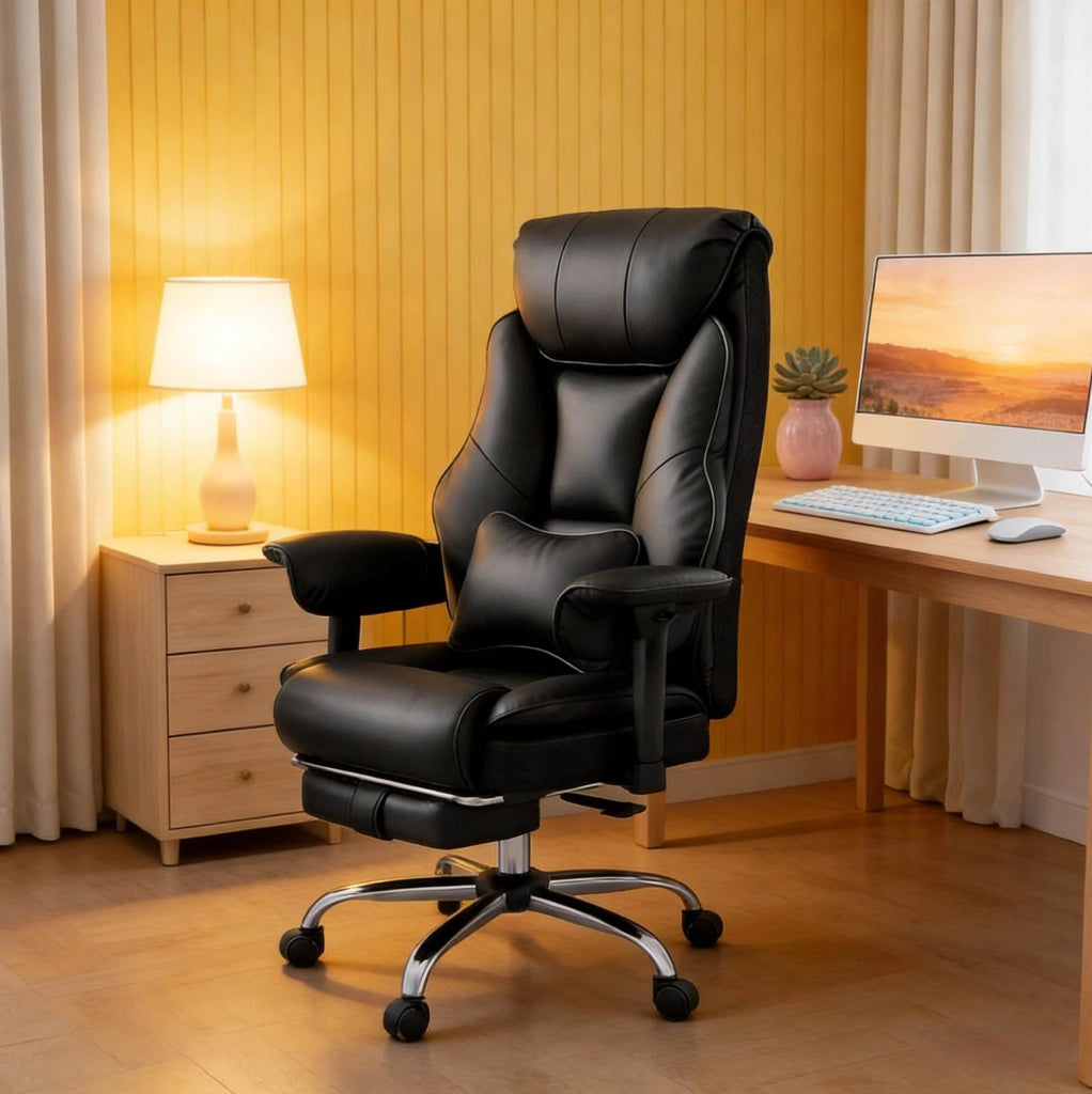 SEDIA DA UFFICIO ergonomica regolabile in altezza nera