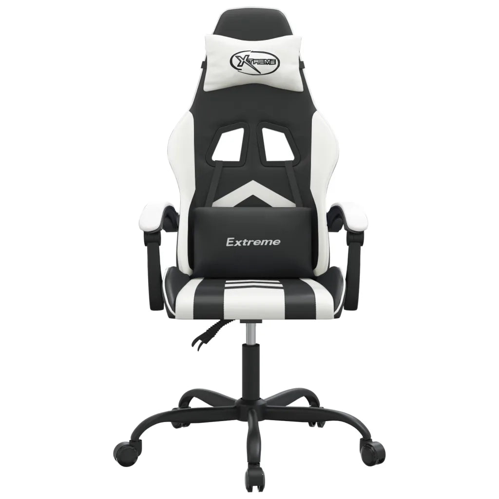 Sedia da Gaming | Sedia da e-sports Nero e Bianco in Similpelle
