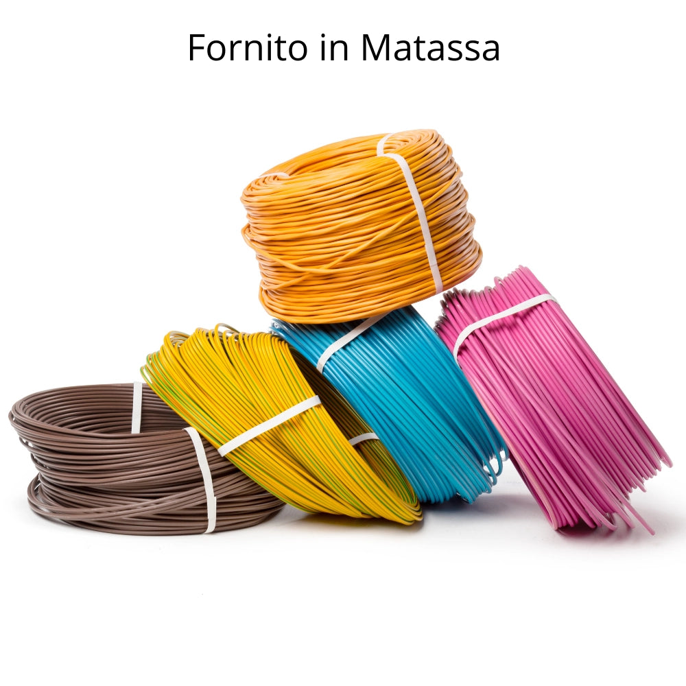 Cavo elettrico cordina unifilare fs17 sezione 25mmq azzurro 100 metri