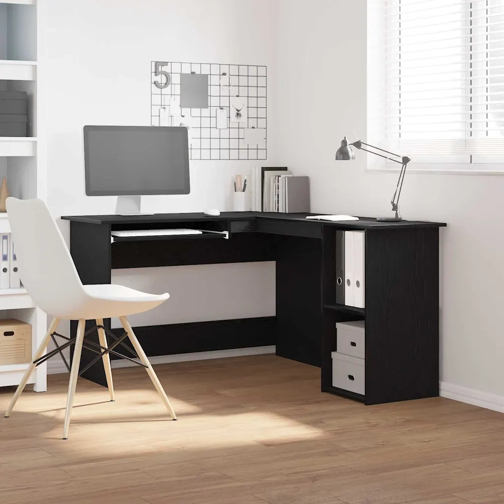 Scrivania ad angolo Rovere Nero 120 x 140 x 75 cm