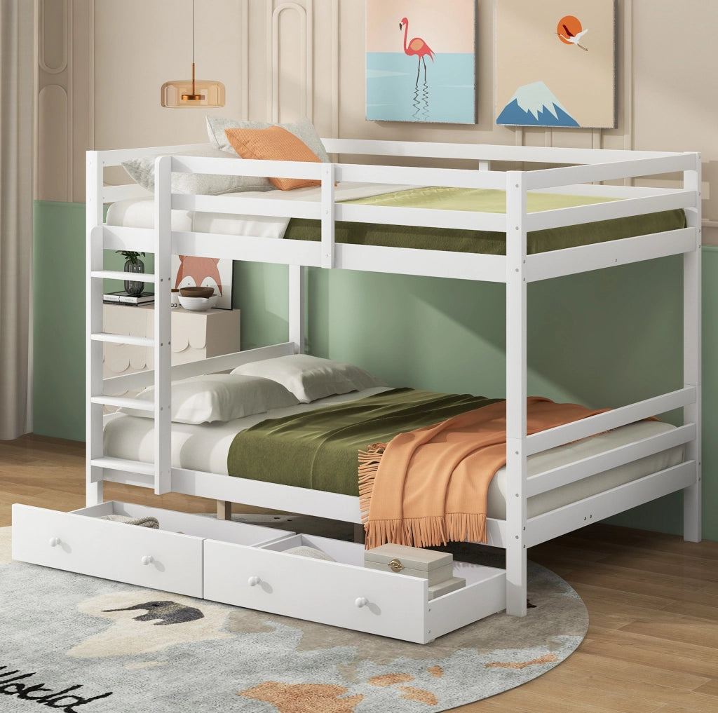 Letto a castello 140x200 cm con cassetti e vano contenitore