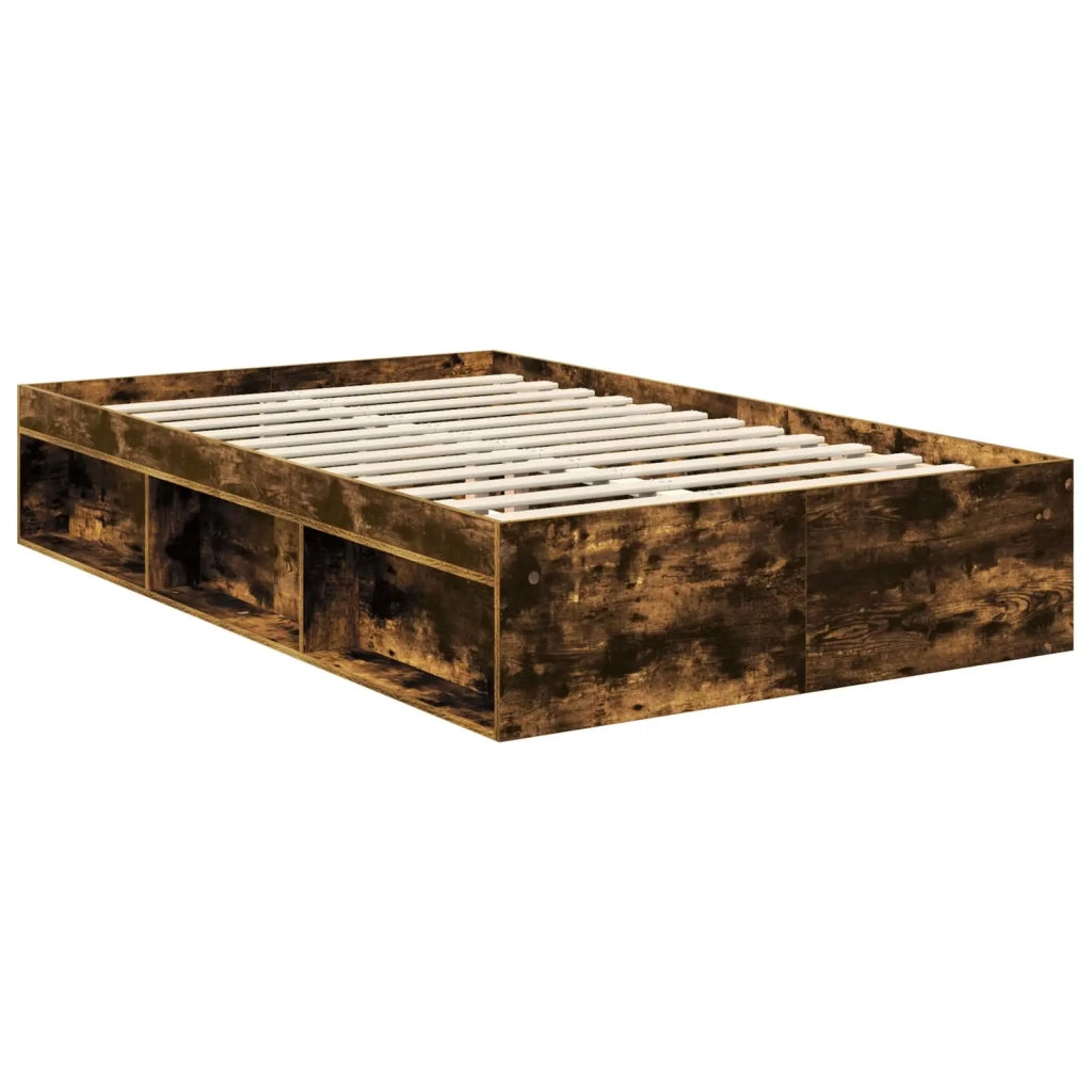 Letto matrimoniale | Letto per adulti | Struttura del letto Rovere fum¨¦ 120 x 190 cm Pino massello