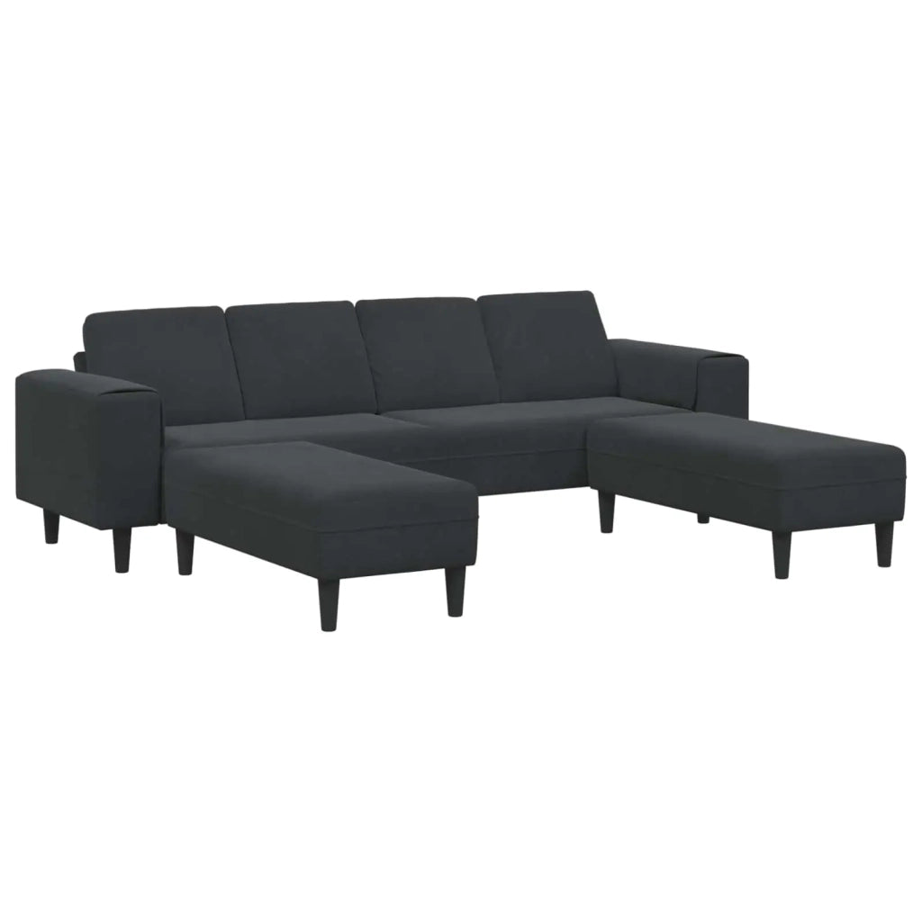 Divano per Soggiorno 3 pcs Nero 250 x 188 x 76 cm 3335127