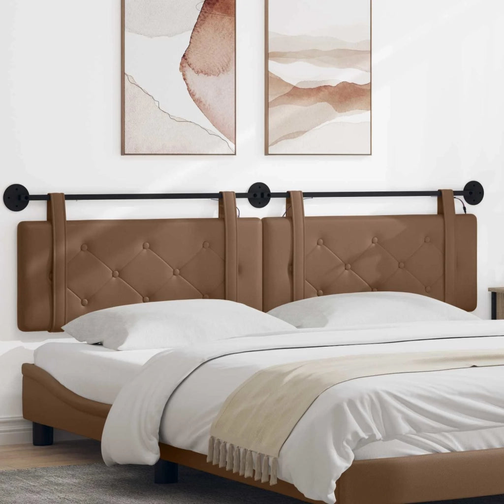 Testiera | Testata sospesa Con luce LED Cappuccino Similpelle
