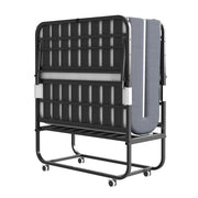 letto pieghevole metallo nero 190 x 96 cm