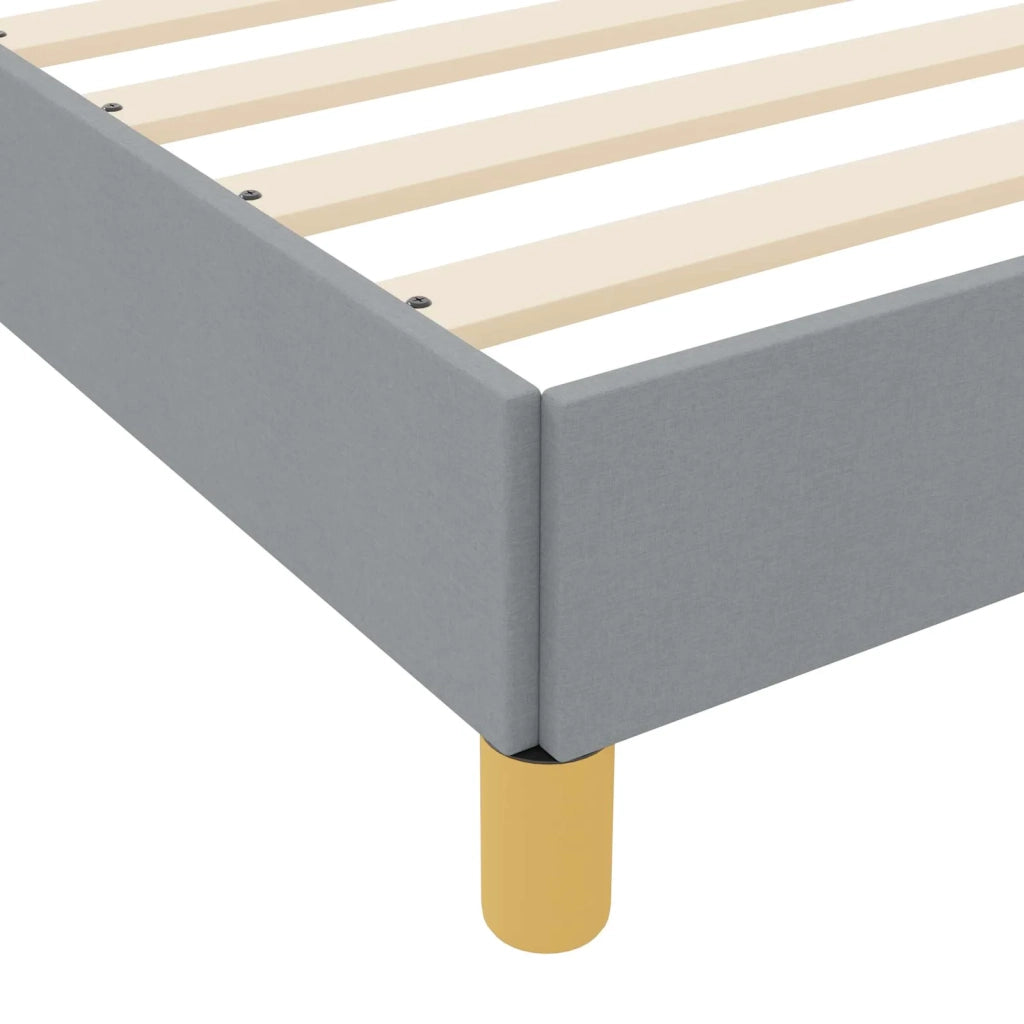 Letto a molle con materasso Grigio chiaro 90 x 190 cm Tessuto 3398528