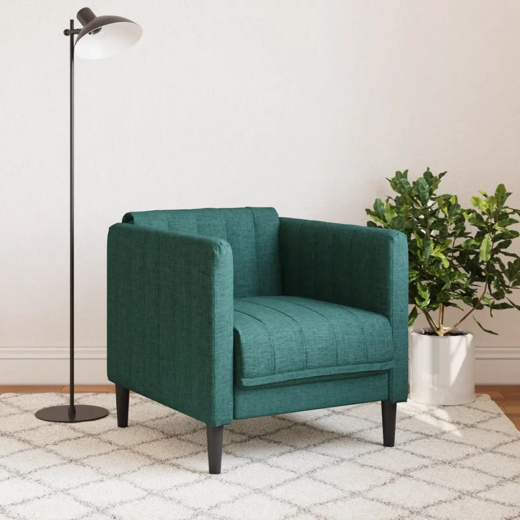 Poltrona Verde Scuro in Tessuto 372599