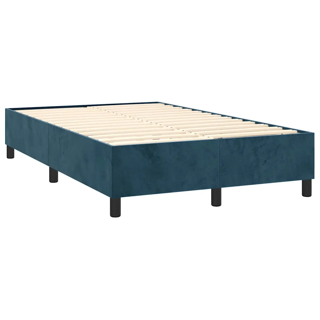 Letto a Molle con Materasso e LED Blu Scuro 120x200cm 3136357
