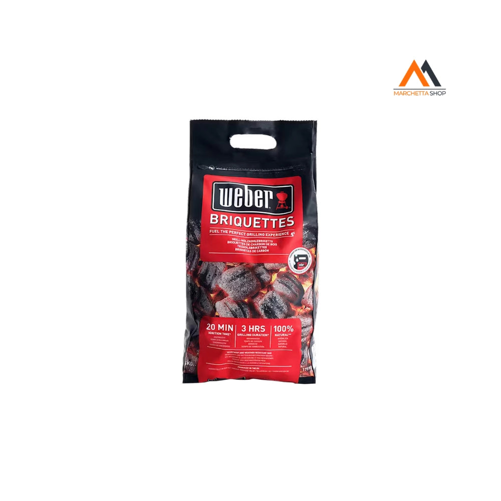 CARBONE 100% NATURALE PER GRILL 'BRIQUETTES' Kg 8 ca.